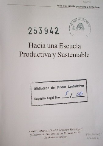 Hacia una escuela productiva y sustentable