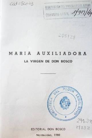 María Auxiliadora : la virgen de Don Bosco