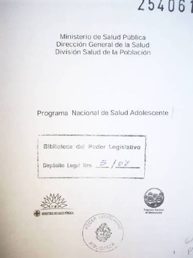 Programa nacional de salud adolescente