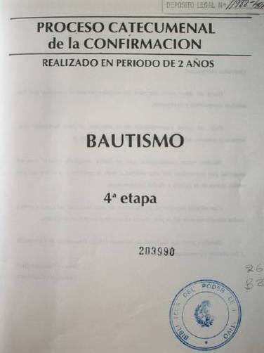 Bautismo : 4a. etapa