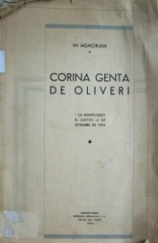 Corina Genta de Oliveri : in memoriam