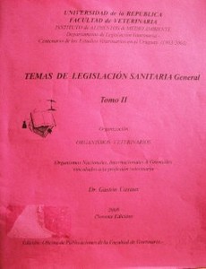 Temas de legislación sanitaria general