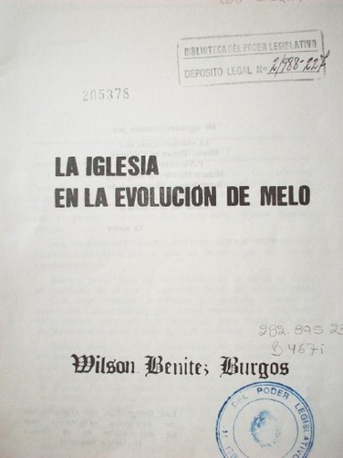 La iglesia en la evolución de Melo