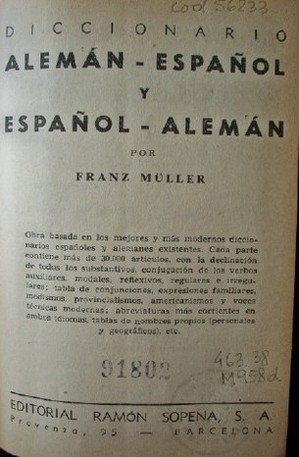 Diccionario Alemán-Español = Deutsch-Spanisches