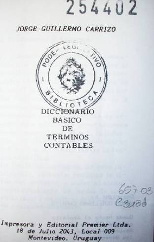 Diccionario básico de términos contables