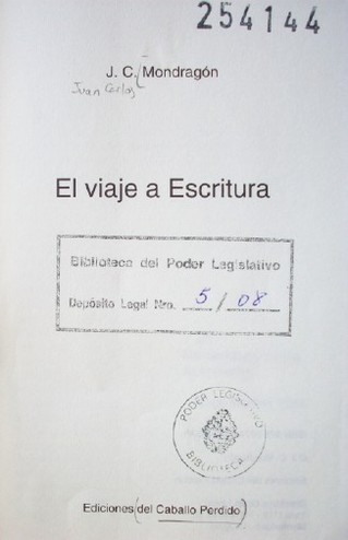 El viaje a Escritura