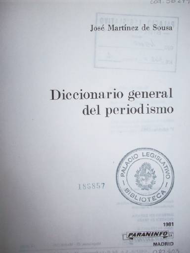 Diccionario general del periodismo