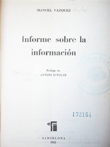 Informe sobre la información.