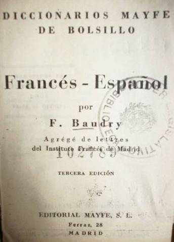 Diccionarios Mayfe : Francés-Español - Español-Francés