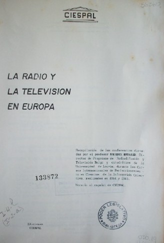 La radio y la televisión en Europa