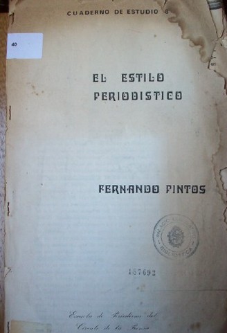 El estilo periodístico