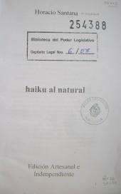 Haiku al natural : [poemario]