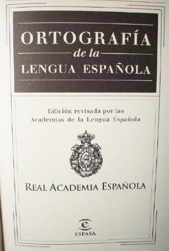 Ortografía de la Lengua Española