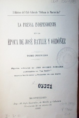 La prensa independiente en la época de José Batlle y Ordóñez