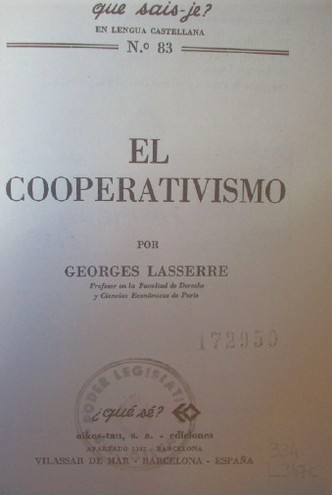 El cooperativismo