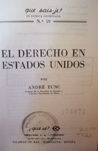 El Derecho en Estados Unidos