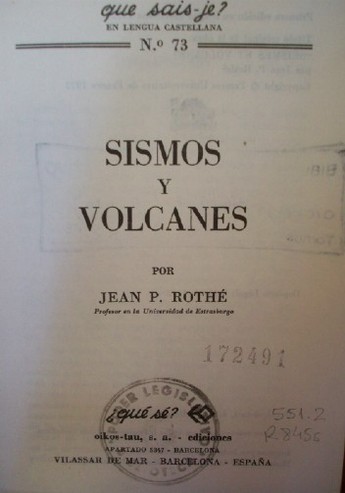 Sismos y volcanes