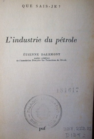 L'industrie du pétrole