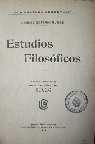 Estudios filosóficos