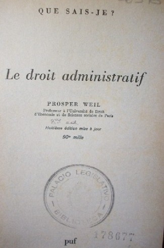 Le droit administratif