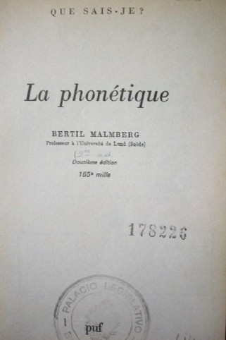 La phonétique