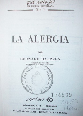 La alergia