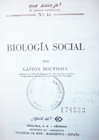 Biología social