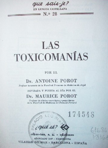 Las toxicomanías