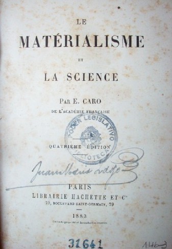Le materialisme et la science