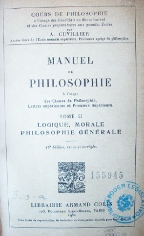 Manuel de philosophie