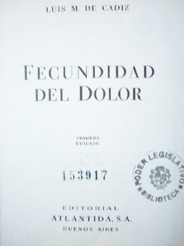 Fecundidad del dolor