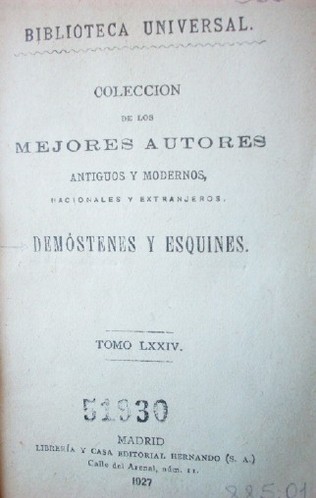 Demóstenes y Esquines