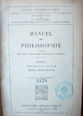 Manuel de philosophie