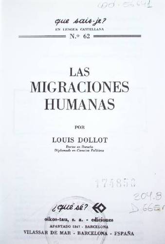 Las migraciones humanas