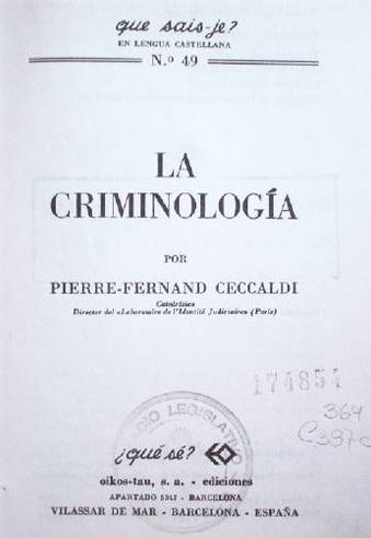 La criminología