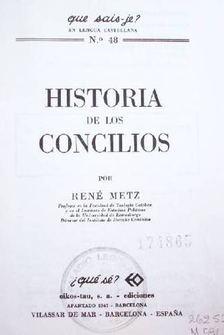 Historia de los concilios