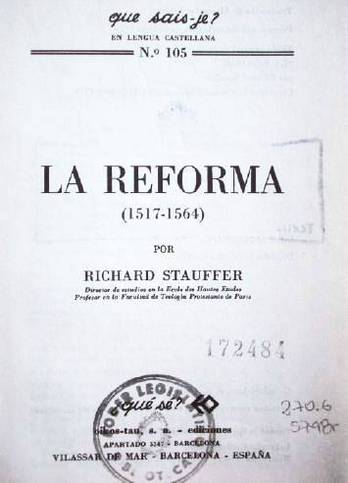 La reforma : (1517-1564)
