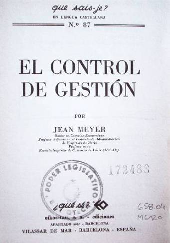 El control de gestión