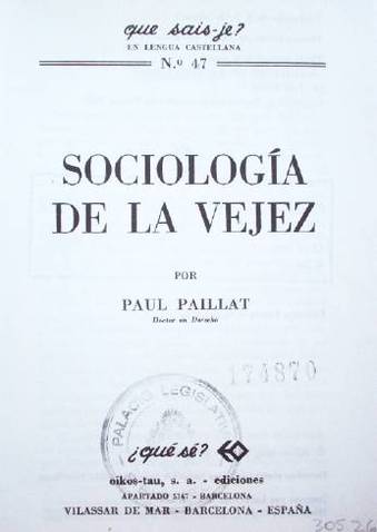 Sociología de la vejez