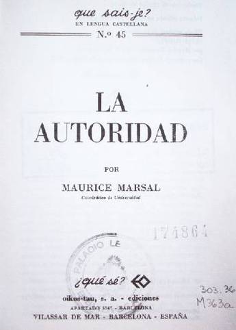 La autoridad