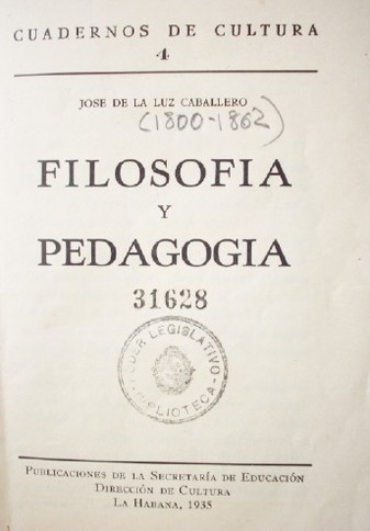 Filosofía y pedagogía