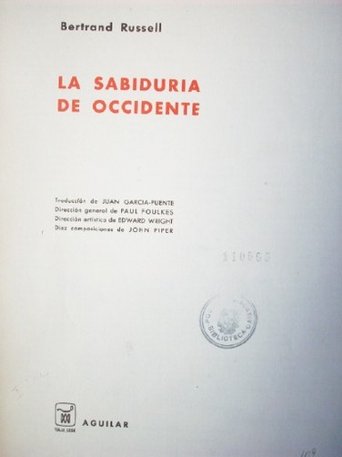 La sabiduría de Occidente