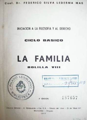 La familia : bolilla VIII