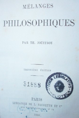 Mélanges  Philosophiques