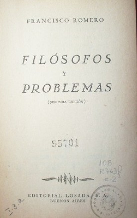 Filósofos y problemas