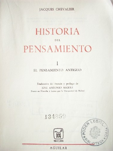 Historia del  pensamiento