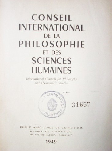 Conseil international de la philosophie et des sciences humaines