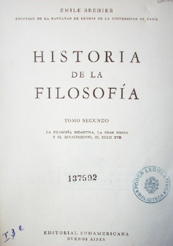 Historia de la filosofía