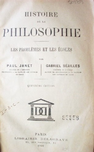 Histoire de la philosophie : les problemes et les écoles