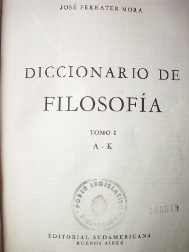 Diccionario de filosofía